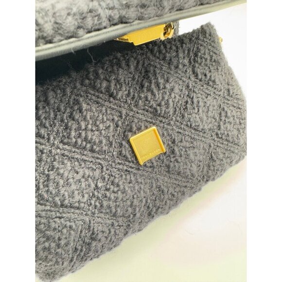 TORY BURCH Fleming soft bouclé tweed small convertible crossbody bag -Black - Picture 14 of 14